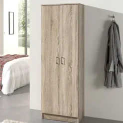 Opbergkast Ray 60cm met 2 deuren en 4 legplanken - sonoma eik