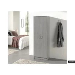 Opbergkast Ray 60cm met 2 deuren en 4 legplanken in grijze eik