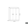 Opbergkast Ray 120cm met 3 deuren en 4 legplanken -wit