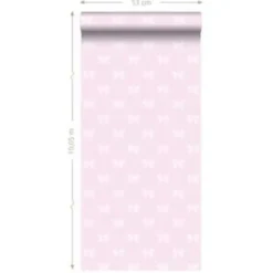 Origin behang - strikjes - licht roze - 53 cm x 10,05 m