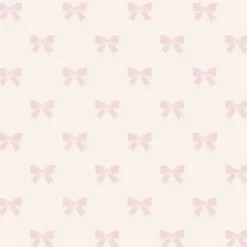 Origin behang - strikjes - wit en licht roze - 53 cm x 10,05 m