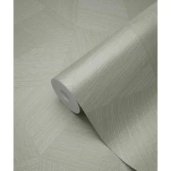 Origin Wallcoverings behang grafisch 3D motief licht vergrijsd groen