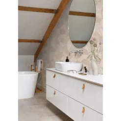 Origin Wallcoverings behang grafisch 3D motief zacht roze - 53 x 1005 cm