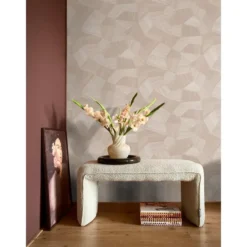 Origin Wallcoverings behang grafisch 3D motief zacht roze - 53 x 1005 cm