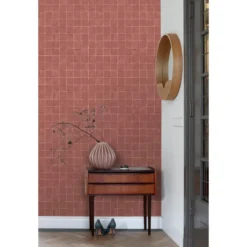 Origin Wallcoverings behang tegelmotief terracotta - 50 x 900 cm