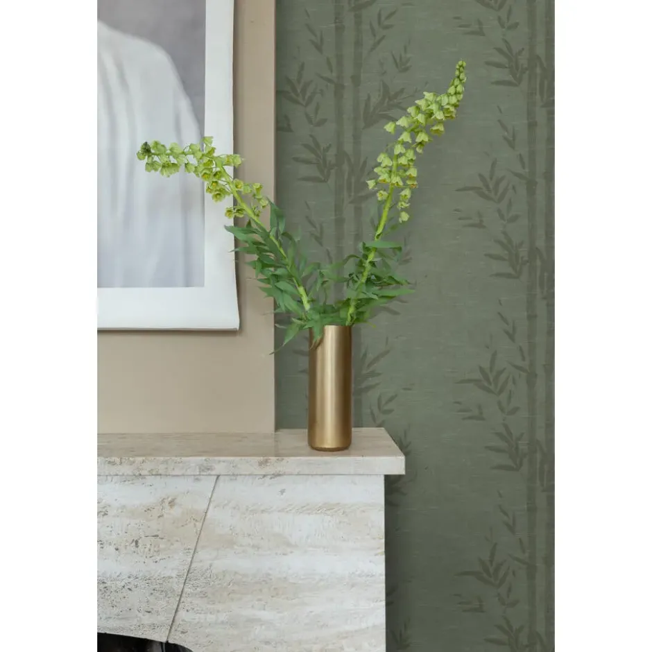 Origin Wallcoverings behang bamboe vergrijsd groen - 50 x 900 cm