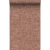 Origin Wallcoverings behang geweven linnenstructuur terracotta - 50 x 900 cm