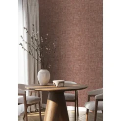 Origin Wallcoverings behang geweven linnenstructuur terracotta - 50 x 900 cm