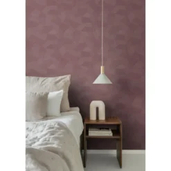 Origin Wallcoverings behang grafisch 3D motief mauve taupe - 50 x 900 cm
