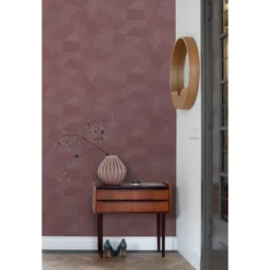Origin Wallcoverings behang grafisch 3D motief mauve taupe - 50 x 900 cm