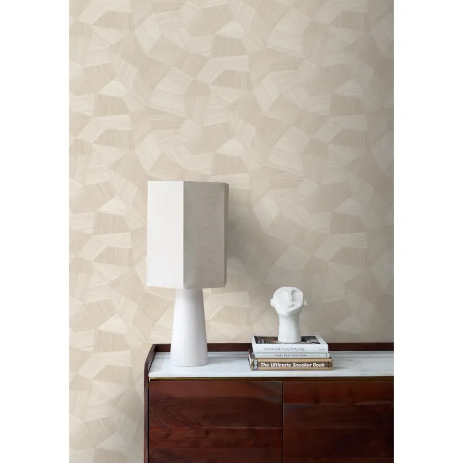 Origin Wallcoverings behang grafisch 3D motief gebroken wit - 53 x 1005 cm