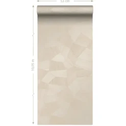 Origin Wallcoverings behang grafisch 3D motief gebroken wit - 53 x 1005 cm