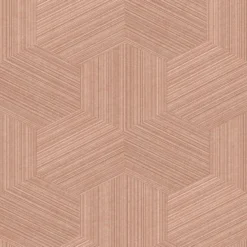 Origin Wallcoverings behang grafisch 3D motief terracotta roze - 50 x 900 cm