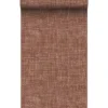 Origin Wallcoverings behang geweven linnenstructuur roodbruin - 50 x 900 cm