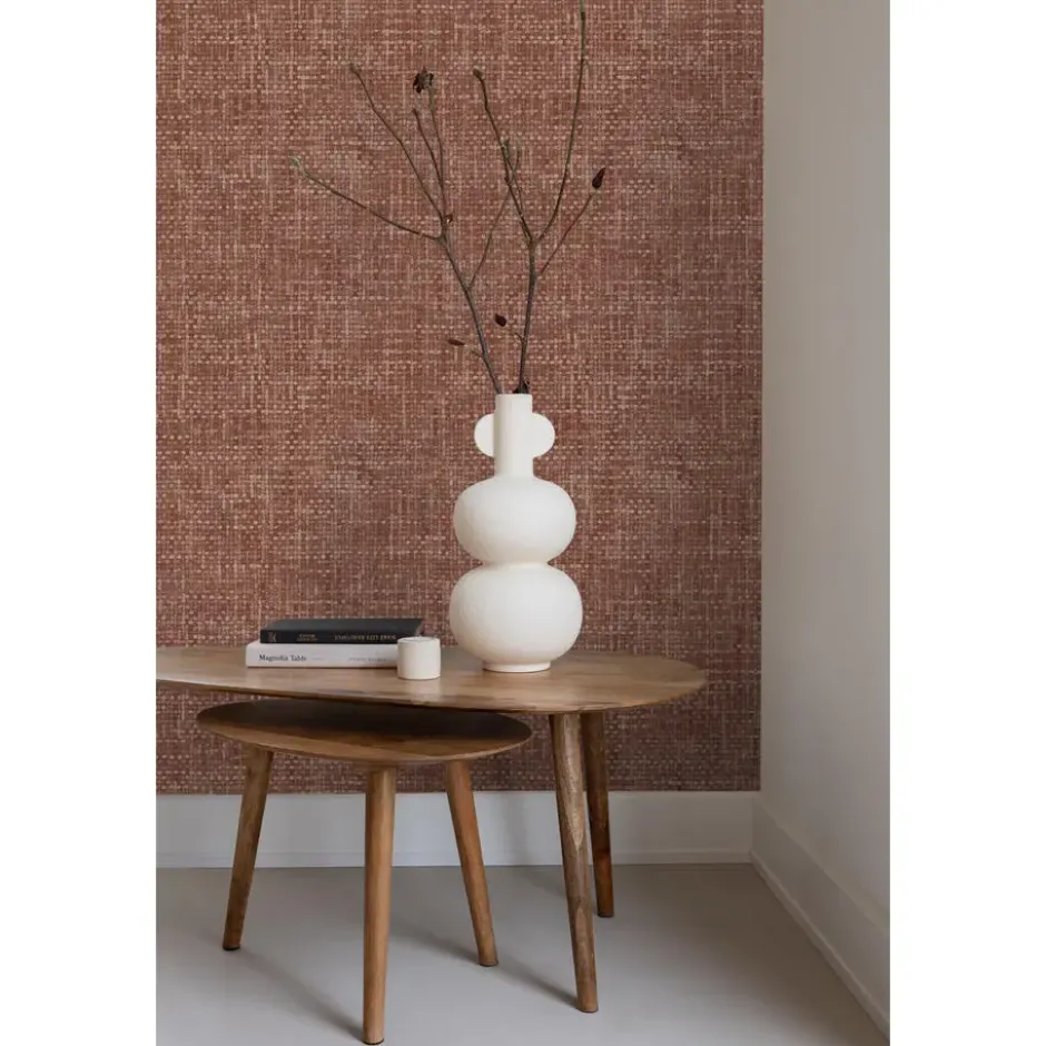 Origin Wallcoverings behang tropische bladeren donker beige - 53 x 1005 cm