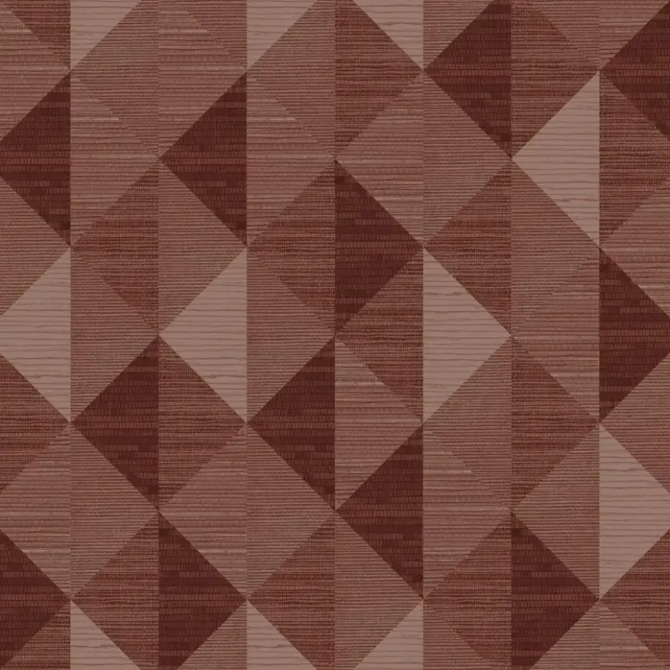 Origin Wallcoverings behang grasweefsel in grafisch 3D motief bordeaux rood