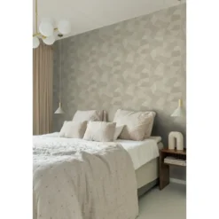 Origin Wallcoverings behang grafisch 3D motief zand beige - 53 x 1005 cm