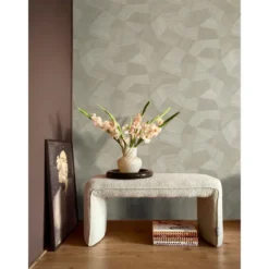 Origin Wallcoverings behang grafisch 3D motief zand beige - 53 x 1005 cm
