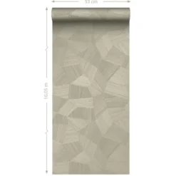 Origin Wallcoverings behang grafisch 3D motief zand beige - 53 x 1005 cm