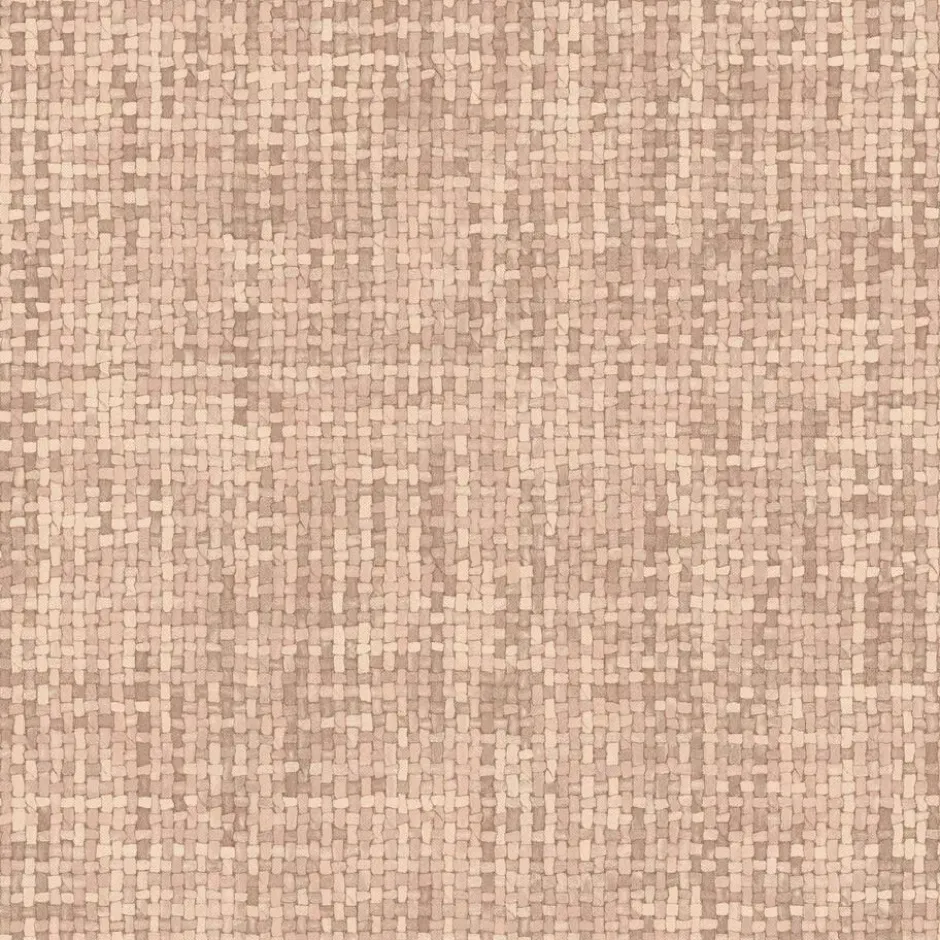 Origin Wallcoverings behang geweven linnenstructuur licht terracotta