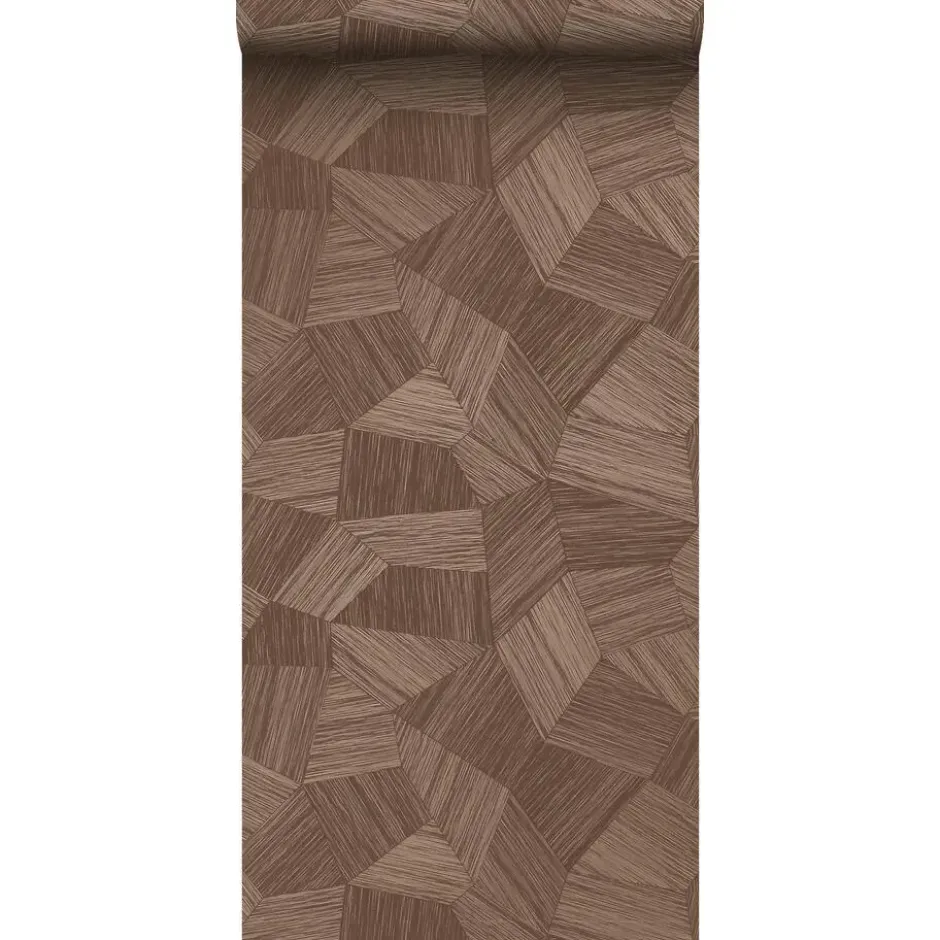 Origin Wallcoverings behang grafisch 3D motief roest bruin - 53 x 1005 cm
