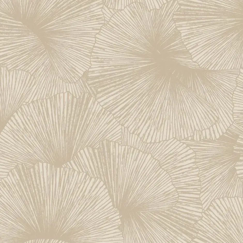 Origin Wallcoverings behang 3D-motief bladeren beige - 53 x 1005 cm