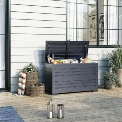 Orion Sit & Store aluminium opbergbox 590L antraciet