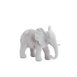 Ornament Elephant - Wit - 30,5x18,5x24cm