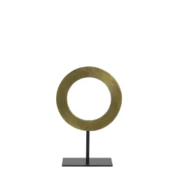 Ornament op voet Waiwo - Antiek Brons/Zwart - 25x10x39cm