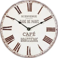Ostaria Wandklok/muur klok - cafe brasserie klok - D30 cm - mdf