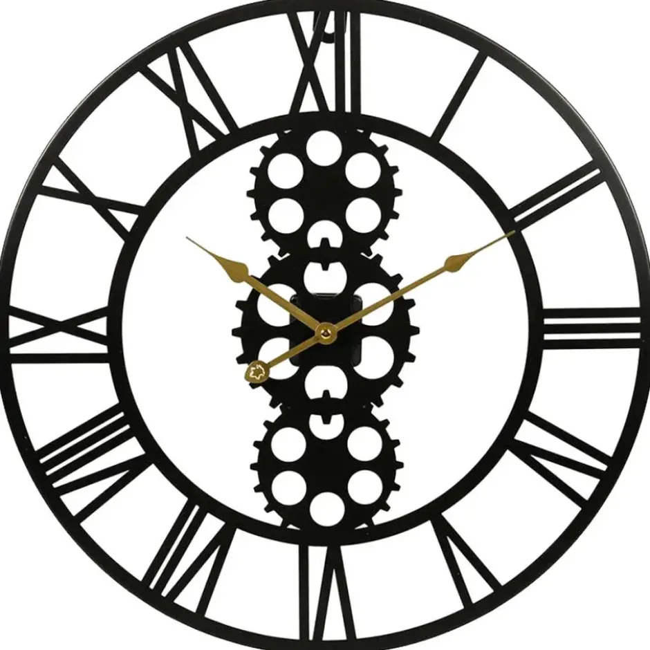 Ostaria Wandklok/muur klok - open uurwerk - D50 cm - metaal