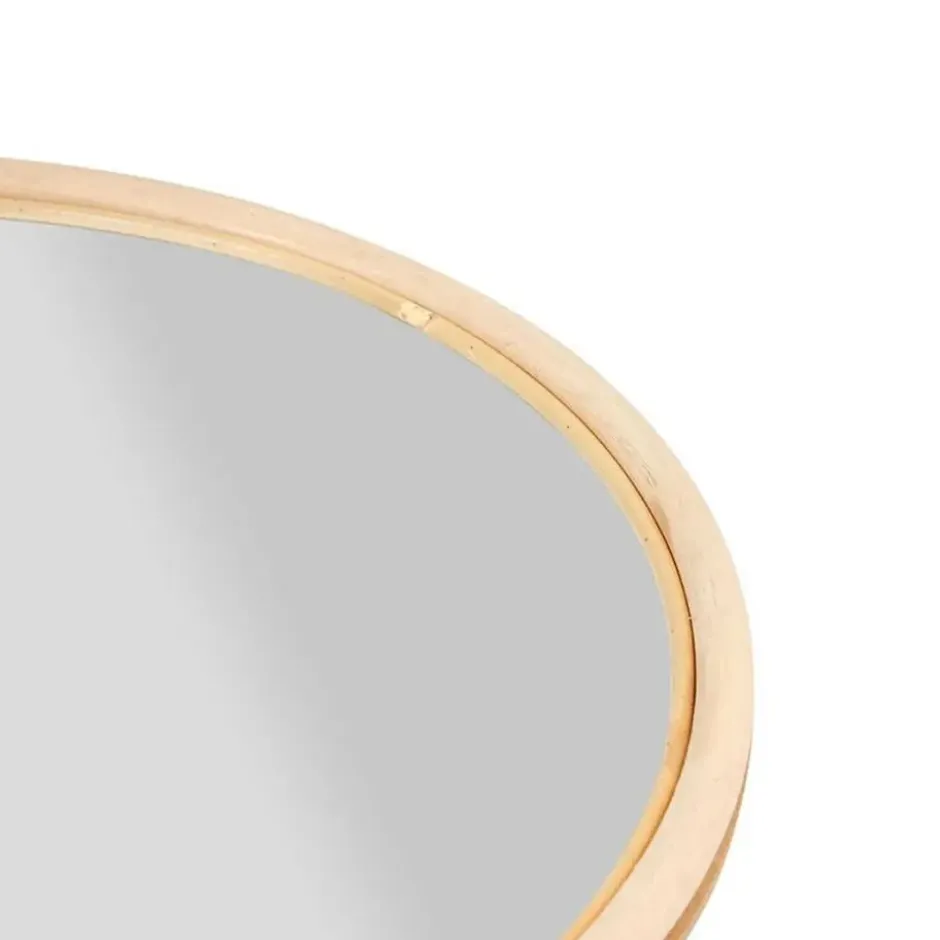 Ostaria Wandspiegel rond - rotan - Dia 45 cm - bohemian spiegel