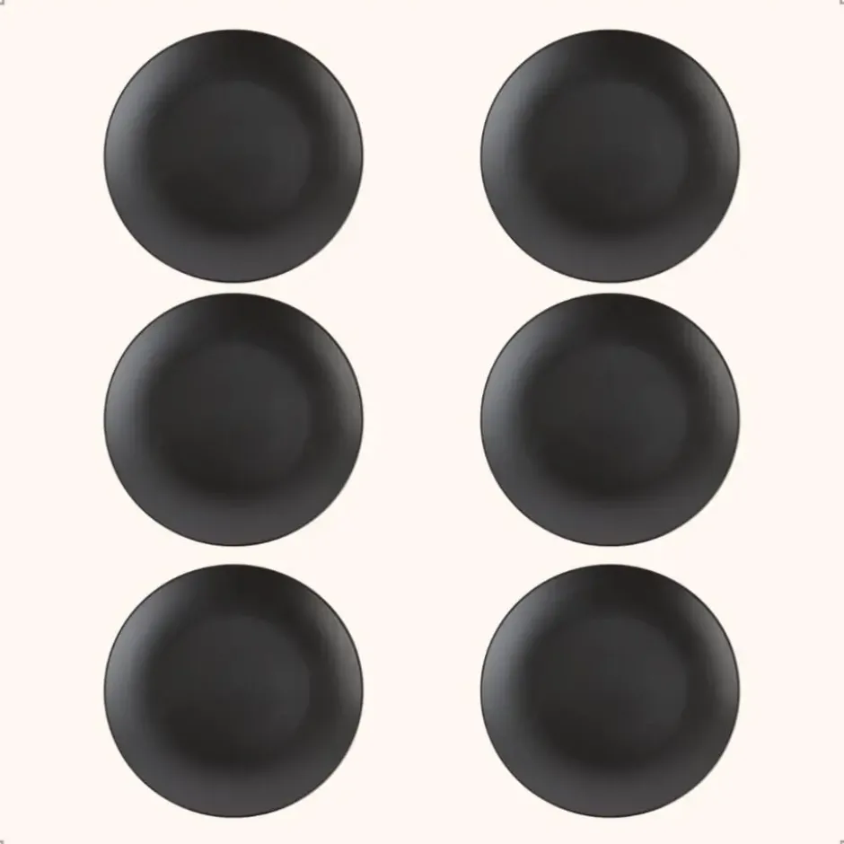 OTIX Bordenset Dinerbord Borden Plat Set van 6 Mat zwart Diameter 27cm