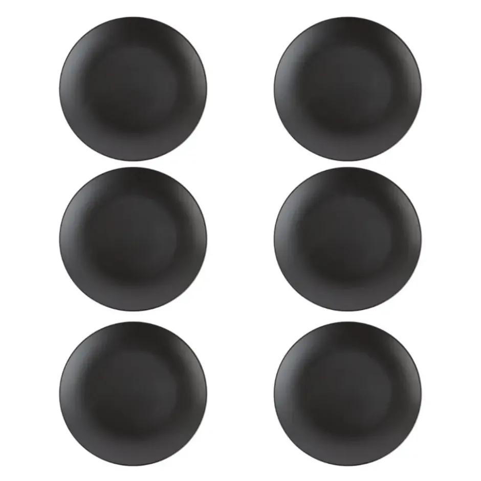 OTIX Bordenset Dinerbord Borden Plat Set van 6 Mat zwart Diameter 27cm