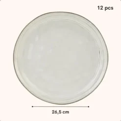 OTIX Dinerborden 12 Delig Lily - Beige