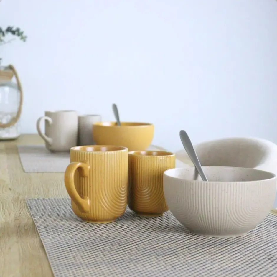 OTIX Koffiekopjes 12 Delig Teak - Beige