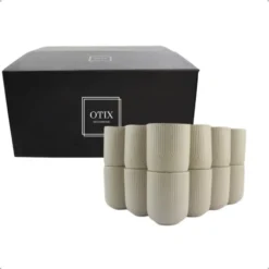 OTIX Koffiekopjes 12 Delig Teak - Beige