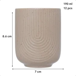 OTIX Koffiekopjes 12 Delig Teak - Beige