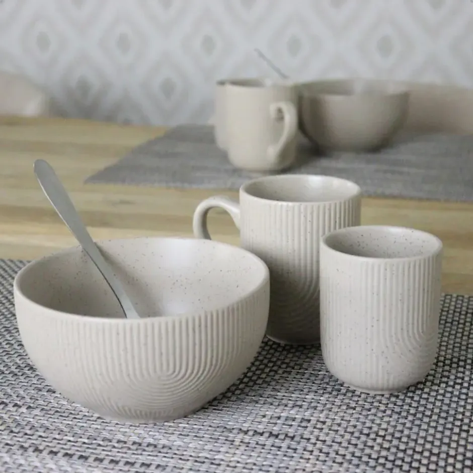 OTIX Koffiekopjes 12 Delig Teak - Beige