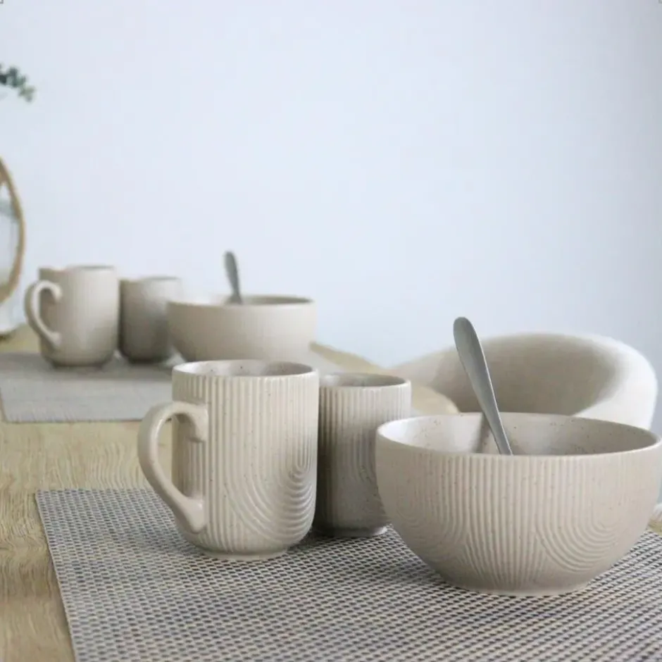OTIX Koffiekopjes 12 Delig Teak - Beige