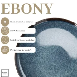 OTIX Ontbijtborden 6 Delig Ebony - Blauw