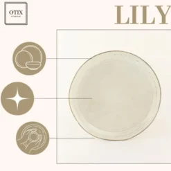 OTIX Ontbijtborden 12 Delig Lily - Beige