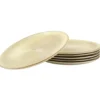 OTIX Ontbijtborden 6 Persoons Goud Glitter Dessertborden 21cm Glas