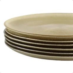 OTIX Ontbijtborden 6 Persoons Goud Glitter Dessertborden 21cm Glas