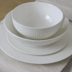 OTIX Pastaborden Bordenset 6 Persoons Diepe Borden Soepborden 20cm Wit Porsel...
