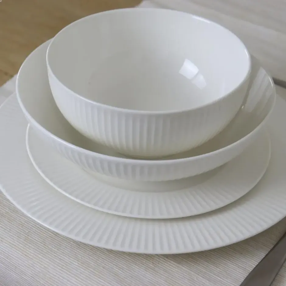 OTIX Pastaborden Bordenset 6 Persoons Diepe Borden Soepborden 20cm Wit Porsel...