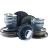 OTIX Serviesset 18 Delig Ebony - Blauw