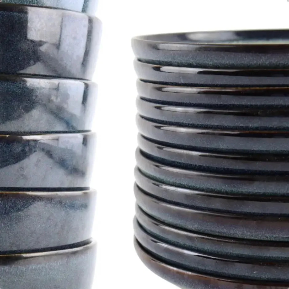 OTIX Serviesset 18 Delig Ebony - Blauw