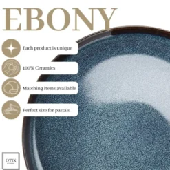 OTIX Serviesset 12 Delig Ebony - Blauw