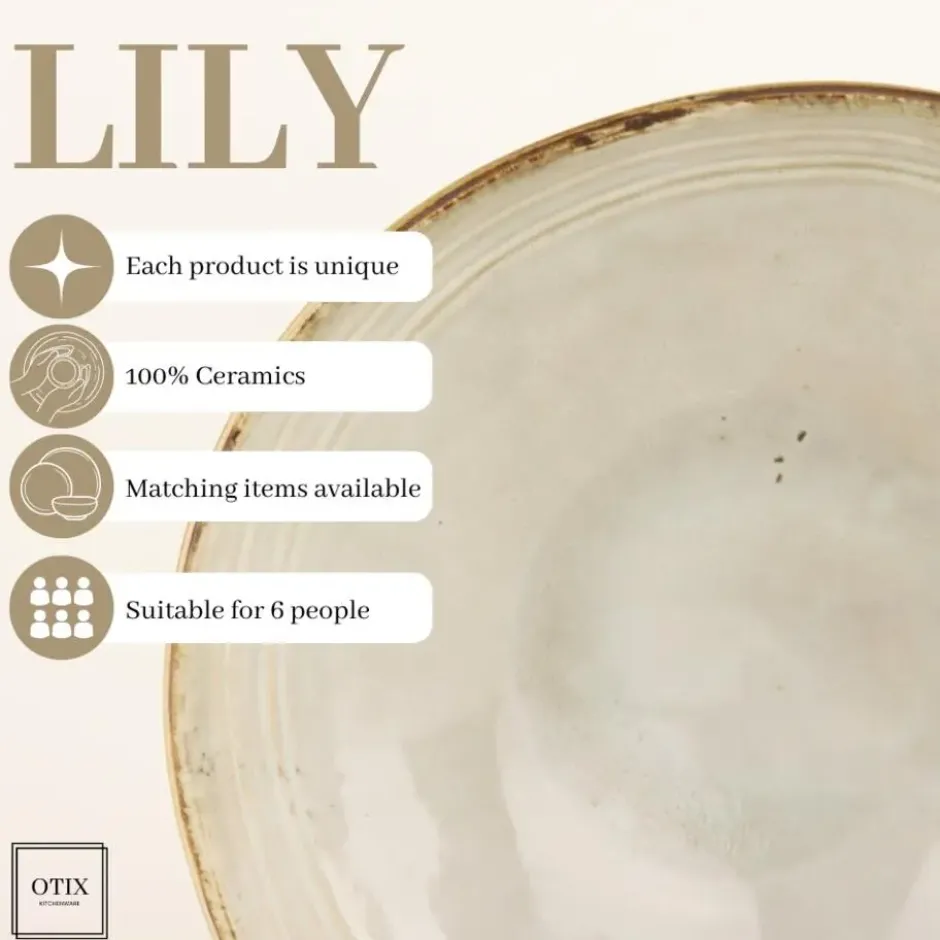 OTIX Serviesset 18 Delig LILY - Beige